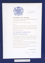 The Queen’s Award for Export Achievement